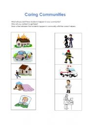 English Worksheet: Caring communities