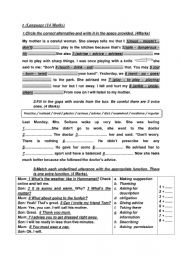 English Worksheet: let s r review 7th grade