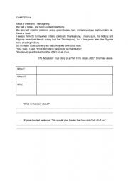 English Worksheet: Thanksgiving by Sherman Alexie