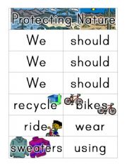 English Worksheet: Protecting nature