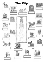 English Worksheet: SHOPS the city