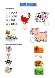 English Worksheet: Farm animal 