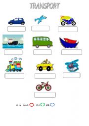 English Worksheet: Transport