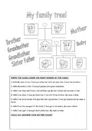 Family tree worksheets