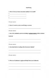 English Worksheet: Overfishing