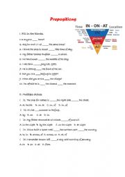 English Worksheet: Prepositions