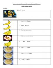 English Worksheet: a,some and any countable and uncountable nouns