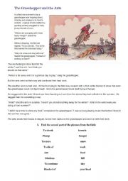The grasshopper and the Ant (fable anf arter reading activities) 