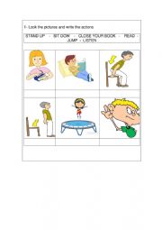 English Worksheet: Actions