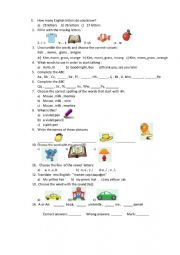 English Worksheet: grammar worksheet