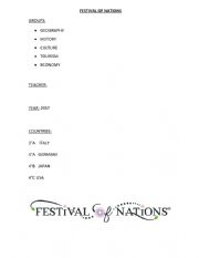Written Assignment: Festival of Nations