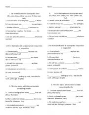 English Worksheet: Linking words . conjunction and prepositions 