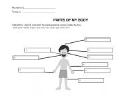 English Worksheet: Parts of my Body