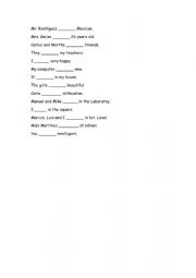 English Worksheet: To be practice