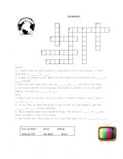 English Worksheet: technology puzzle
