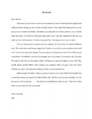 English Worksheet: My love letter
