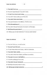 English Worksheet: Type 1 worksheet