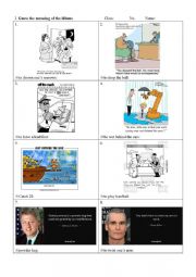 English Worksheet: Comics and Idioms