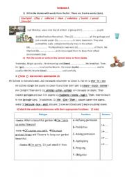 English Worksheet: language tasks