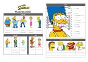 English Worksheet: Physical description Simpsons theme