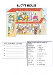 English Worksheet: Lucys house