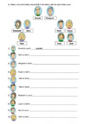 English Worksheet: Family Tree