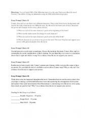 English Worksheet: Unwind Essay