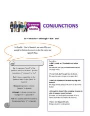 English Worksheet: Copnjunctions worksheet