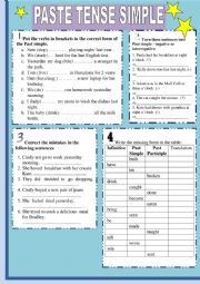 English Worksheet: Past Tense worksheet