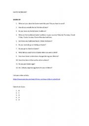 Easter worksheet