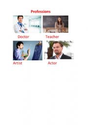 English Worksheet: Professions