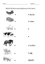 Farm Animals - ESL worksheet by Arceane