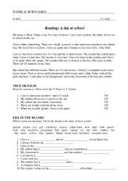 English Worksheet: Various topics