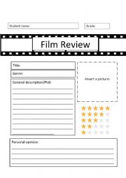 Film review writing