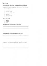 English Worksheet: history of the tv