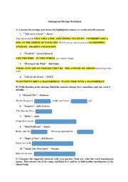 English Worksheet: Mondegreens