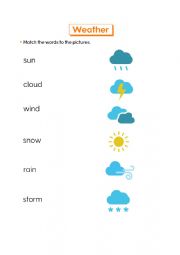 English Worksheet: weather