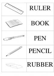 English Worksheet: school supplies