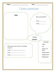 English Worksheet: All about summer! 