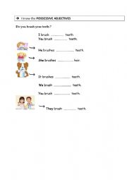 English Worksheet: adjectives possessives