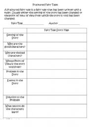 Fractured Fairy Tales checklist