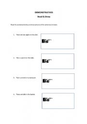 English Worksheet: Demonstratives