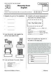 English Worksheet: Exams