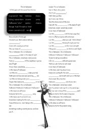 English Worksheet: This is Halloween  song