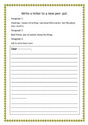 English Worksheet: Writing about favourite things