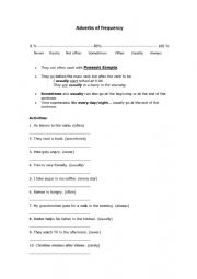 English Worksheet: Adverbs of frequency