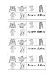Autumn Clothes vocabulary