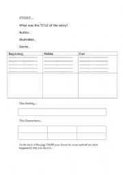 English Worksheet: Basic book review