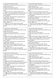 English Worksheet: hobby