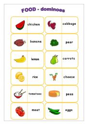 English Worksheet: Food domino